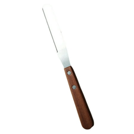 

Fattazi Wooden Handle Stainless Steel Jam Spread Cheese Cheese Scraper Toothed Bread Butter Butter