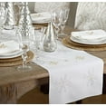 thumbnail image 3 of Fennco Styles Embroidered Snowflake Christmas Table Runner 16 x 90 Inch - Ivory Table Cover for Holiday Décor, Family Gathering, Special Events and Everyday Use, 3 of 3