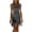 Gray, variant on Sleeveless Zip Front Mini Dress with Fringe Hem and Lapel Collar Western Style Fitted Silhouette for Women Green M