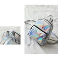 thumbnail image 4 of Chic Holographic Backpack Hologram School Shoulder Bag Satchel for Girls (Pink), 4 of 9