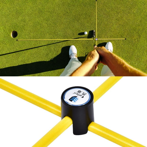WALFRONT Golf Alignment Stick, Golf Alignment,3 Colors 1 Pair Practice