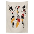 thumbnail image 3 of Ambesonne African Tablecloth Rectangular Table Cover, Native Dancers, 52"x70", Multicolor, 3 of 4