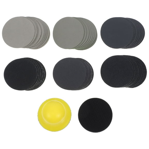 62 Pcs Sanding Discs Set Hook And Sandpaper 100 To 50000 Grit Assorted Grinding Pad With Shank Backing Plate And Buffering Pad For Drill Rotary Tools