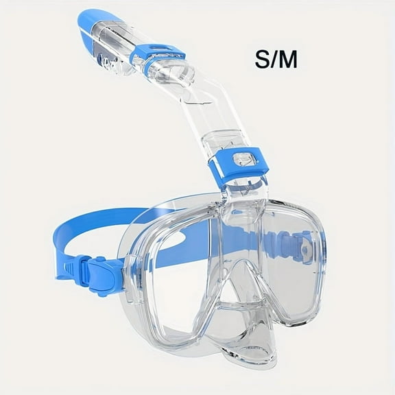 2-in-1 Snorkel Mask & Semi-Face Mask - Anti-Fog, Waterproof PC Design for Swimming & Snorkeling - Single Window System - Great for Women/Mother’s Day Gifts