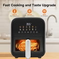 thumbnail image 2 of Plum Chef 7.5-Quart Air Fryer with Easy-View Window, 12-in-1 Large Digital Airfryer with Rapid Air Technology, 1800W, Black, 2 of 8