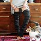 thumbnail image 3 of 1 par de calcetines de invierno para mujer, calentadores de piernas, calcetines de pantorrilla, calcetines peludos de lana para tobillos, conjuntos, 3 of 3