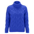 thumbnail image 4 of Vedolay Fall Sweaters for Women 2023 Lantern Long Sleeve Crewneck Sweater Casual Solid Color Pullover Tops,Blue One Size, 4 of 5