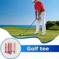 thumbnail image 3 of Golf Tees Mixed Colour Pack Of 50 3.26 Inch Wine Glass Shape Training Tees For Beginners Driving Range Outdoor Mat, 3 of 5