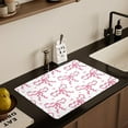 thumbnail image 5 of Dish Drying Mats Super Absorbent Pink Bows Hearts Magical Mat Decor,Anti-Slip Drying Mat for Kitchen Counter 18x16inch, 5 of 6