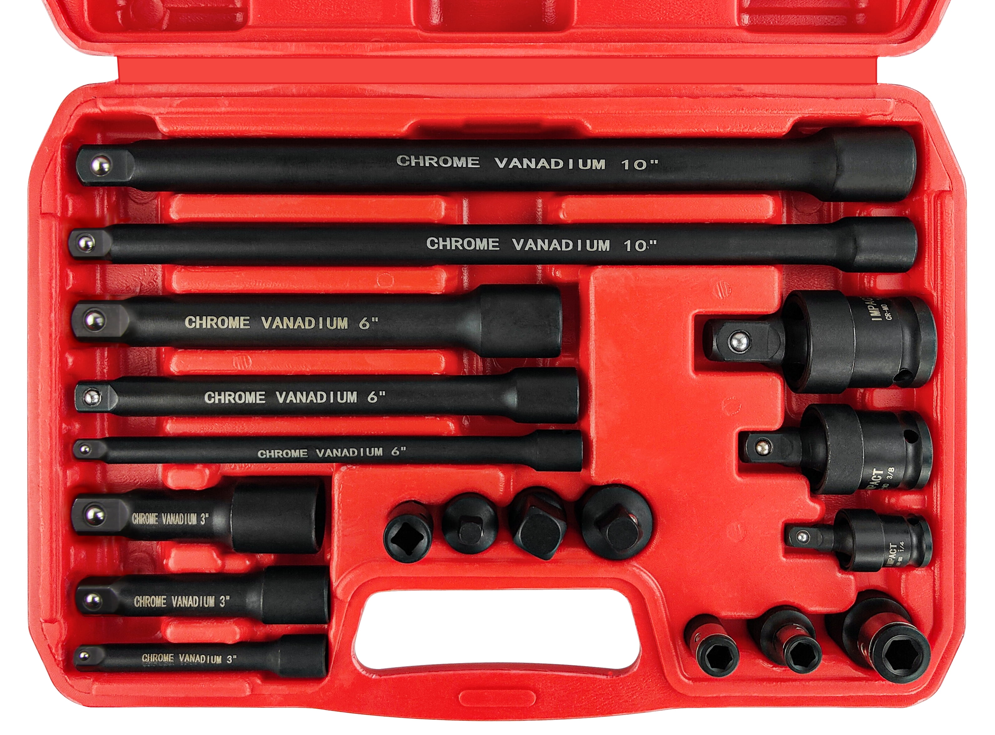 WETT Impact Extension Socket Set, 18Pcs Drive Tool Accessory Set