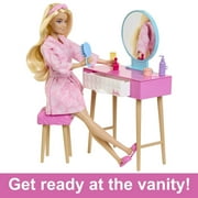 Barbie Doll and Bedroom Playset, Barbie Furniture with 20+ Storytelling Pieces [Walmart Exclusive]