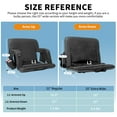 thumbnail image 2 of MOPHOTO Stadium Seats For Bleachers,Portable Outdoor Floor Chairs With 6-Reclining Adjustable Back(1 pack), 2 of 8