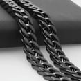 thumbnail image 5 of QQTDFG 8mm-19mm Black Plated Men's 316L Stainless Steel Curb Cuban Link Chain Necklace-Black-12mm-30inch or 76cm, 5 of 6