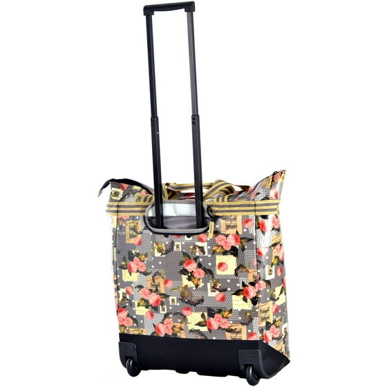 olympia usa cosmopolitan rolling shopper tote