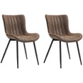 thumbnail image 1 of HOMCOM Dining Chairs Set of 2, Upholstered Kitchen Chairs with Backrest, 1 of 10