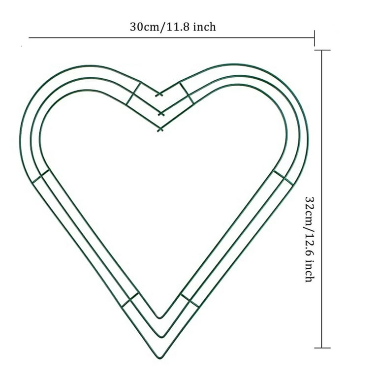 Heart Metal Wreath 12 In Heart-Shaped Wire Frame Wedding Valentine's Day DIY