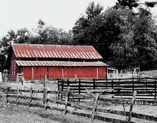 BW Rustic Barn Canvas Art - Gail Peck ()