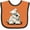 Orange and Black, variant on Inktastic Curious Wheaten Terrier Boys or Girls Baby Bib