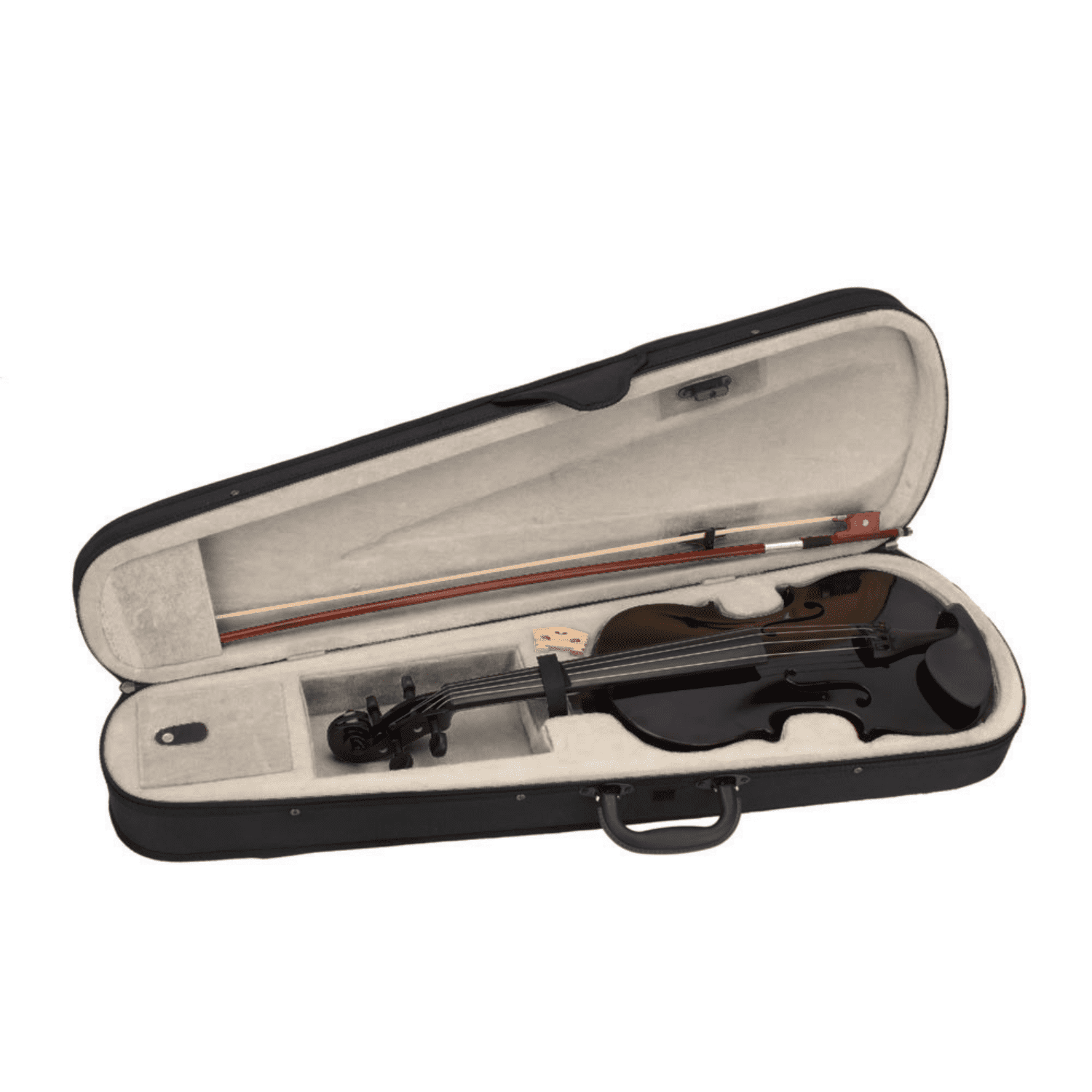 Hassch 4/4 Violin for Adults, Beginner Acoustic Violin with Case, Rosin and Bow, Black