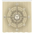 thumbnail image 3 of Ambesonne Compass Shower Curtain, Vintage Windrose, 69"Wx70"L, Beige and Dark Taupe, 3 of 3