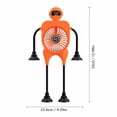 thumbnail image 3 of THOPBPRK Desk Fan, Personal Table Fan with StrongAirflow & Rechargeable Battery, Creative fan with FlexibleBendable 4-Legs Structure & Silicone Sucker for Bedroom Home , 1Pcs Orange, 3 of 7