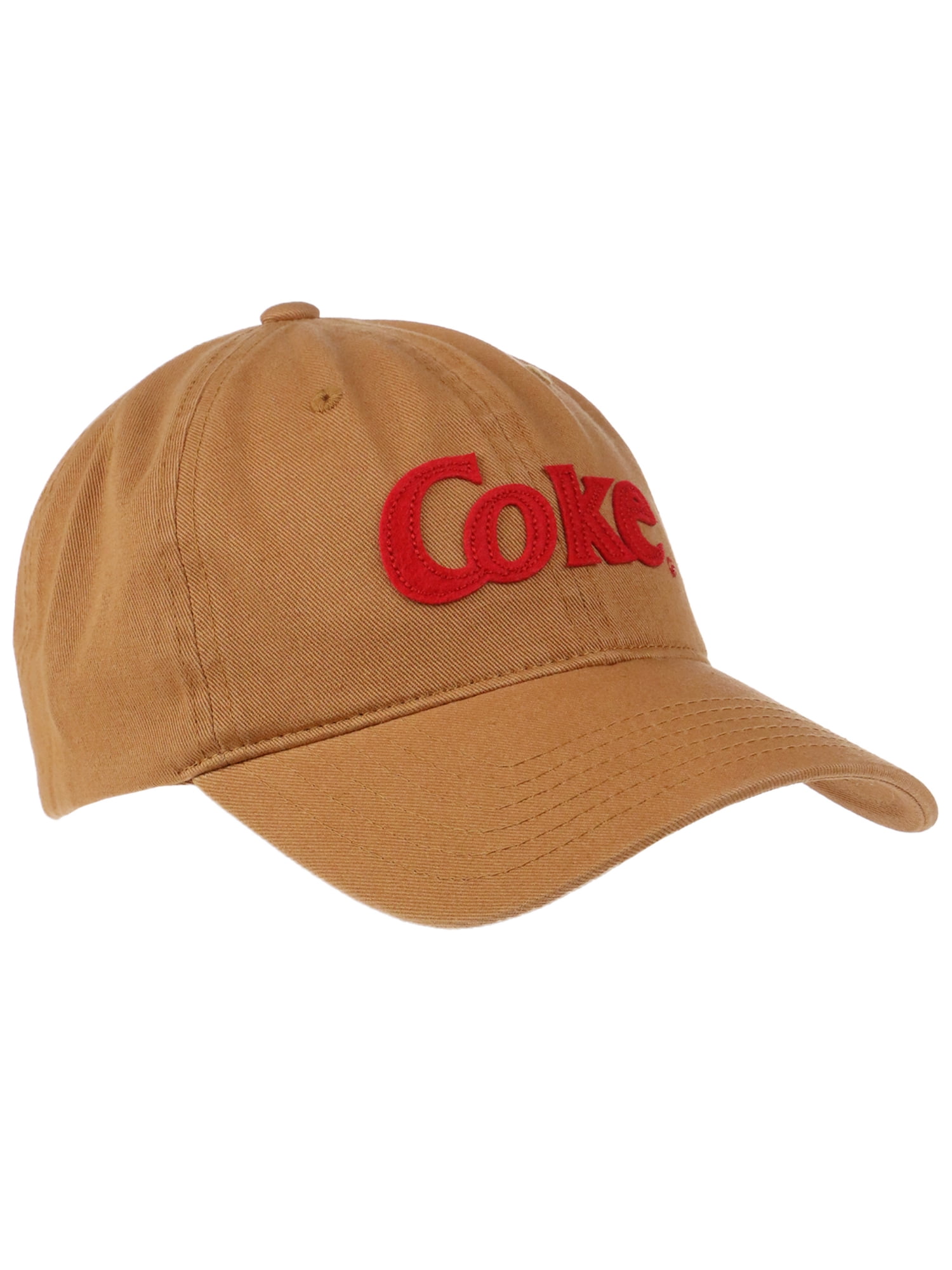 Coke Men's Felt Applique Logo Dad Hat, One Size