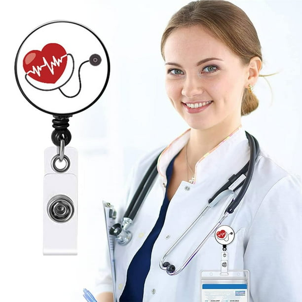 Xihbxyly oferta de hoy Hebilla para credencial de enfermera Hebilla fácil de jalar Credencial retracement Hebilla para certificado fácil de jalar