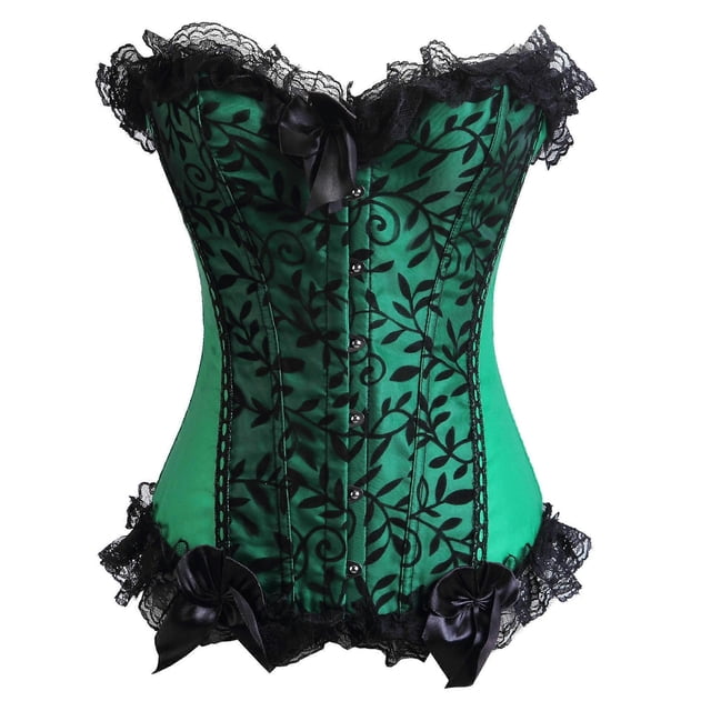 Plus Size Corsets for Women Floral Overbust Corset Top Bustier Lingeire