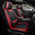 thumbnail image 1 of Car Seat Covers Full Set Faux Nappa Leather Seat Covers for Cars Breathable Front Seats with Lumbar Support and Rear Fit for Automotive Sedans SUVs Pickups, 1 of 9