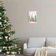 thumbnail image 2 of Stupell Industries Pink & Green Christmas Trees Holiday Painting Unframed Art Print Wall Art, 2 of 6