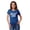 Blue, variant on Crew Neck Blessed Mama Graphic Tshirt Short Sleeve Women Cotton Tee