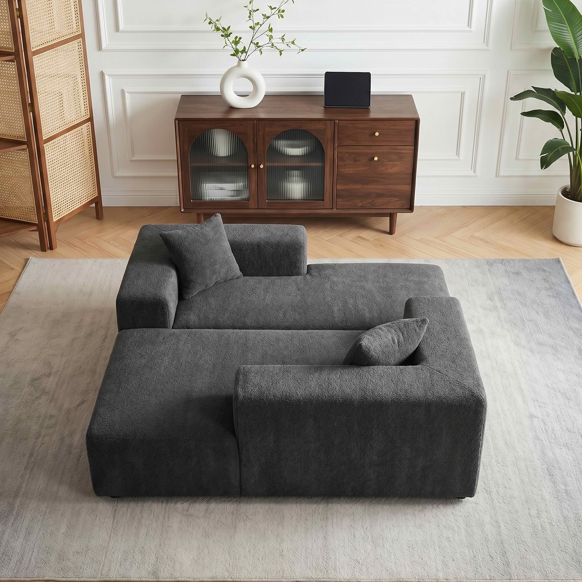 MAYEERTY 104" Cloud Sectional Couch with L-Shape Chaise, Modern Modular Sofa with Deep Seat, Upholstered Couches with Back Cushion for Living Room Bedroom, No Assembly Required