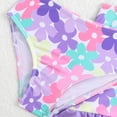 thumbnail image 7 of Girls 3 Piece Bathing Suit Bikini Set Floral Print Swimsuit with Cover Up Skirt Summer Clothes Girls Size 6-7 Years Bathing Suit, 7 of 7