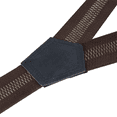 thumbnail image 3 of Buyless Fashion Heavy Duty Textured Suspenders for Men - 48" Adjustable Straps 1 1/2" - Y Shape - 5117-Brown-Tan, 3 of 6