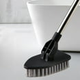 thumbnail image 4 of Magnetic Suction Snap Broom and Dustpan Set with Scraping Teeth, Telescopic Triangular Brush, for Home Cleaning, Bathroom Floors, and Bathtubs, Plastic, Black, by FAJHHA, 4 of 8