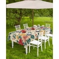 thumbnail image 4 of Boanket Outdoor Tablecloth with Umbrella Hole for Patio/Picnic/Party/Camping, Vintage Spring Floral Waterproof Table Cloth Rectangle Table Cover Washable, Watercolor Farmhouse Botanical (54"x 80"), 4 of 7