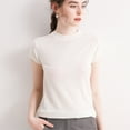 thumbnail image 3 of G Guzemor Women’s Merino Wool Blend Crewneck Short Sleeve Sweaters Breathable Summer Base Layer T-Shirt Top Travel Hiking Tee, 3 of 7