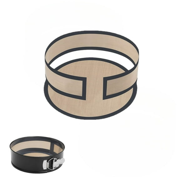 Springform Silicone Baking Mat Set of 2, 9" Reusable & Non-Stick Springform Pan Cookie Sheet Liners Prevent Cake Sticking Side Protector for Making Cheesecake Macaroon Pizza