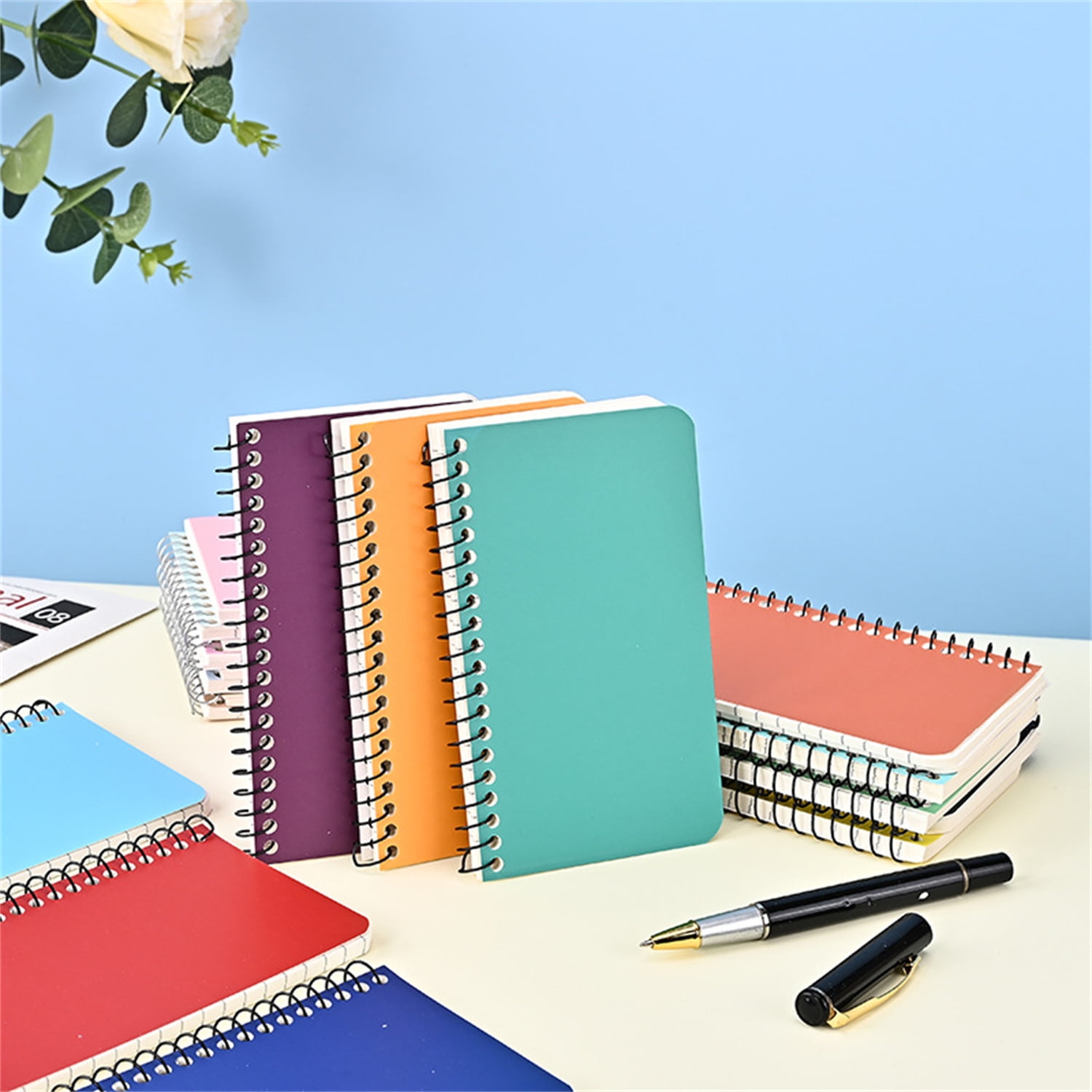 Memo Pads,Bexikou 5 × 3 Inch 12 Pack Small Notebook,Pocket Notebook,Mini Note Pads for Home Office,60 Sheets College Ruled Mini Notebook,Random Colors