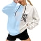 thumbnail image 1 of Sudadera Para Mujer, Sudaderas Con Capucha de Cuello Redondo de Gran Tamaño, Jersey de Otoño E Invierno, Abrigo Holgado de Costura Con Estampado de Estilo Punk Oscuro Odeerbi ODB138471, 1 of 5