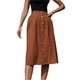 thumbnail image 3 of Txlixc Falda Midi femenina, falda elástica de cintura sólida vintage, adecuada para citas casuales Txlixc  moda, 3 of 8