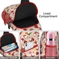 thumbnail image 4 of Sling Backpack,Beige Christmas Santa Pattern Sling Bag with Water Bottle Holder,Waterproof Sling Bag for Men/Women with Headphone Jack for Hiking,Travel, 4 of 6