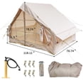 thumbnail image 3 of 4-6 Person, Easy Setup 4 Season Waterproof Outdoor Tent,Waterproof Luxury Glamping Tent with 12 Mesh Window Inflatable Tent With Pump,Glamping Tents, 3 of 9