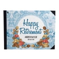 thumbnail image 1 of Darling Souvenir Blue Floral Printed Hardbound Cover PersonalizedGuestbookFor Retirement PartyGuestSign InKeepsakeBookRegistry-9 x 12 Inches, 1 of 5