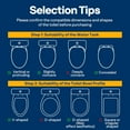 thumbnail image 4 of SPECSTAR Smart Heated Bidet Toilet Seat with Remote Control, Self-Cleaning Dual Nozzles for Rear and Front Cleansing, Adjustable Temperature Settings with Warm Air Dryer, Soft Close Lid, Nightlight, 4 of 7