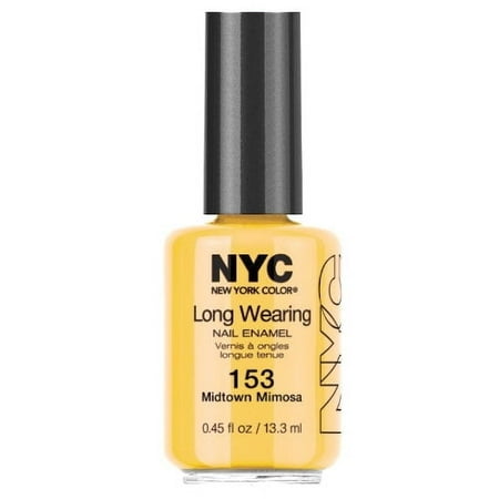 NYC New York Color Long Wearing Nail Enamel, 153 Midtown Mimosa, 0.45 Fl. Oz.