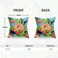 thumbnail image 3 of Flowers Chinoiserie Pillow Covers 18x18 Set of 2,Peony Pillow Covers Outdoor Decorative Linen Pillow Covers for Couch Bed Sofa Cushion Farmhouse Pillowcases, 3 of 7