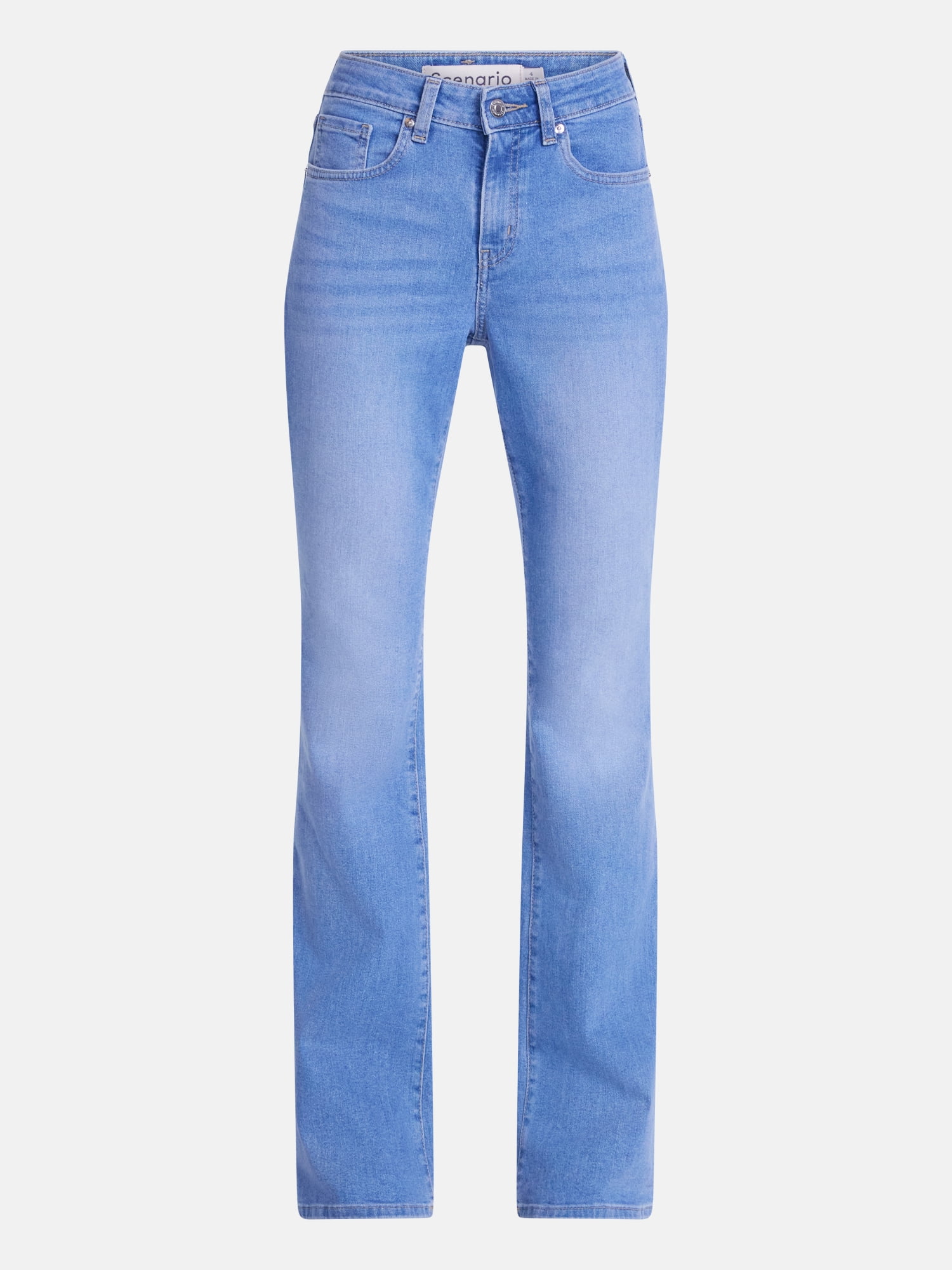 Scenario Women's Mid Rise Bootcut Jeans, Sizes 0-20, 0S-20S, 4L-14L
