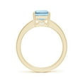thumbnail image 2 of ANGARA Natural Octagonal 2 ct Aquamarine Engagement Ring with Diamonds in 14K Yellow Gold for Women (Size-9x7mm) | March Birthstone, Anniversary, Jewelry Gift for Women | Natural Aquamarine Ring, 2 of 11