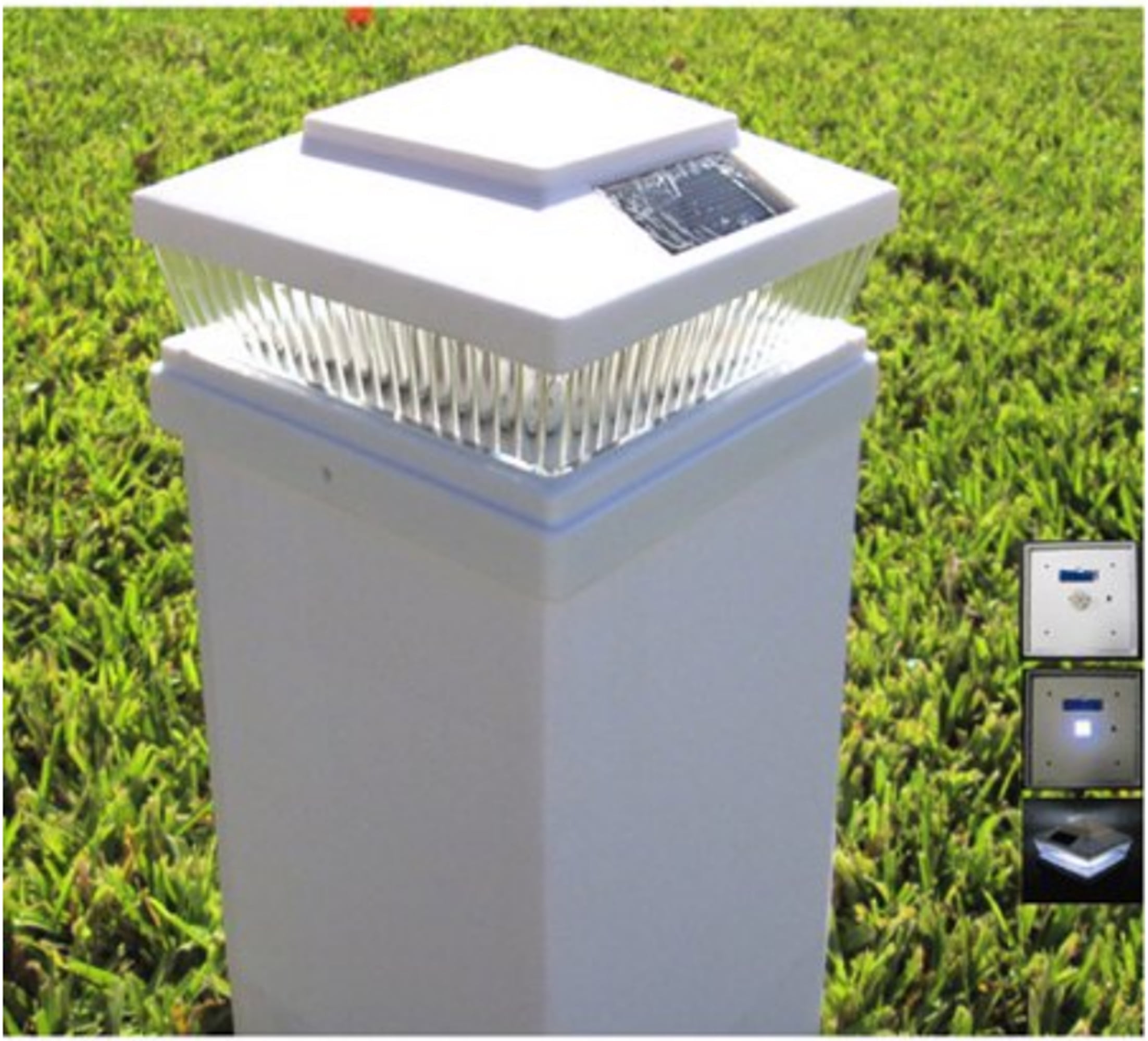 Plastic White Post Cap Light for Outdoor 5 LED 78 Lumen Post Cap Light